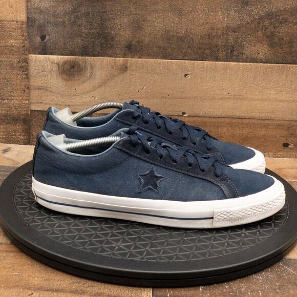 CONVERSE ONE STAR LUNARLON MENS ATHLETIC SHOES NAVY BLUE DENIM LOW SIZE 11 - Picture 9 of 9
